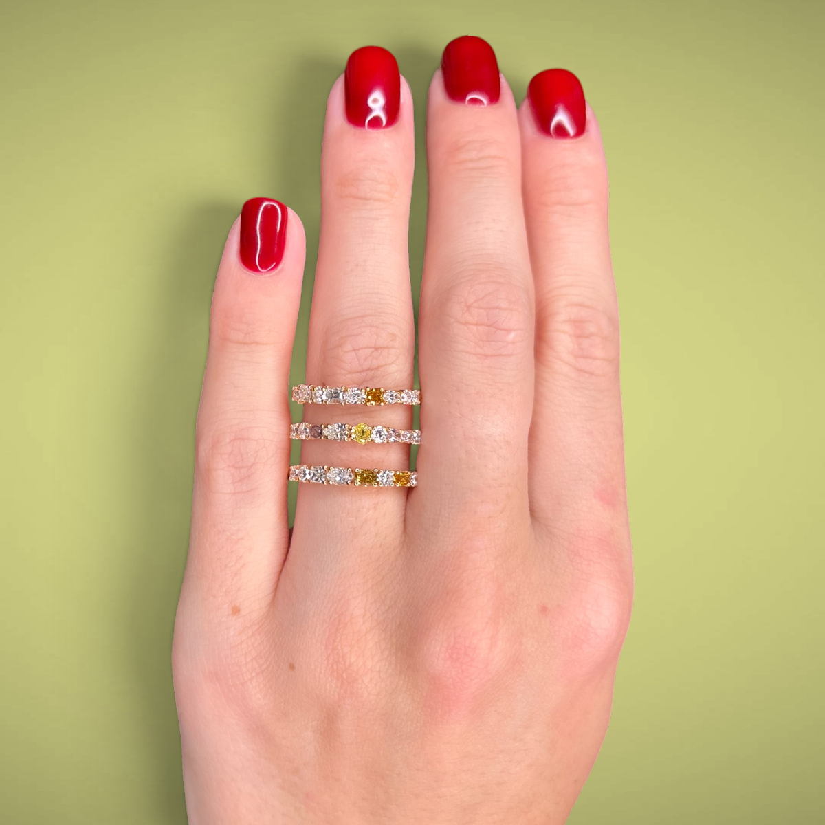 Anello in oro con diamanti fancy shape ct2,14