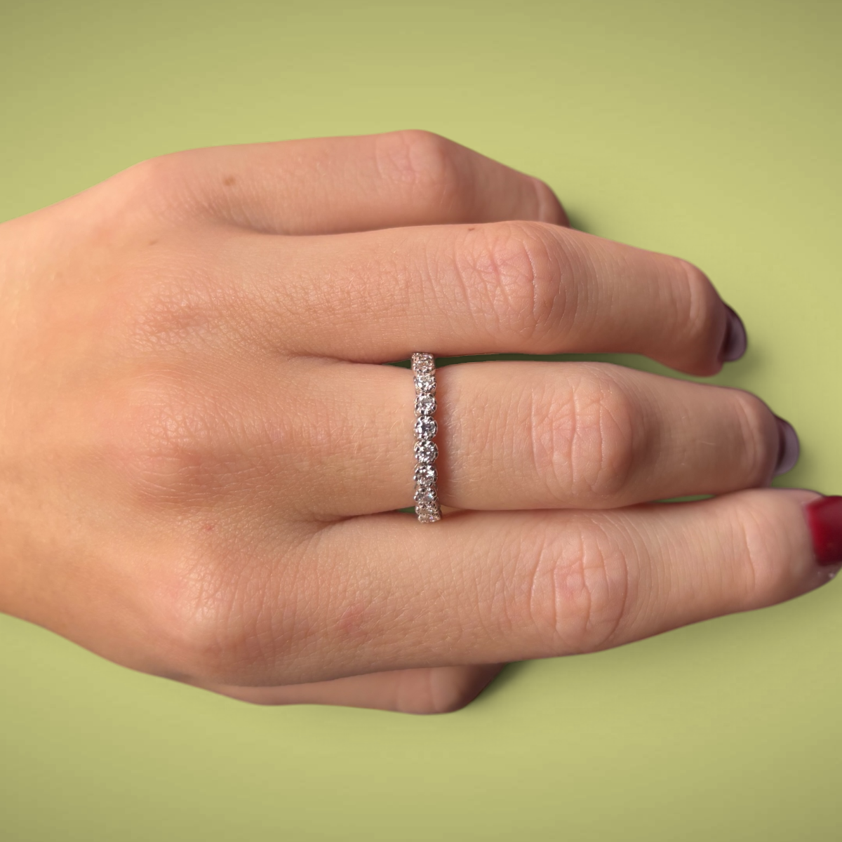 Eternelle morbida in oro kt18 con diamanti taglio brillante ct0,87 F VS