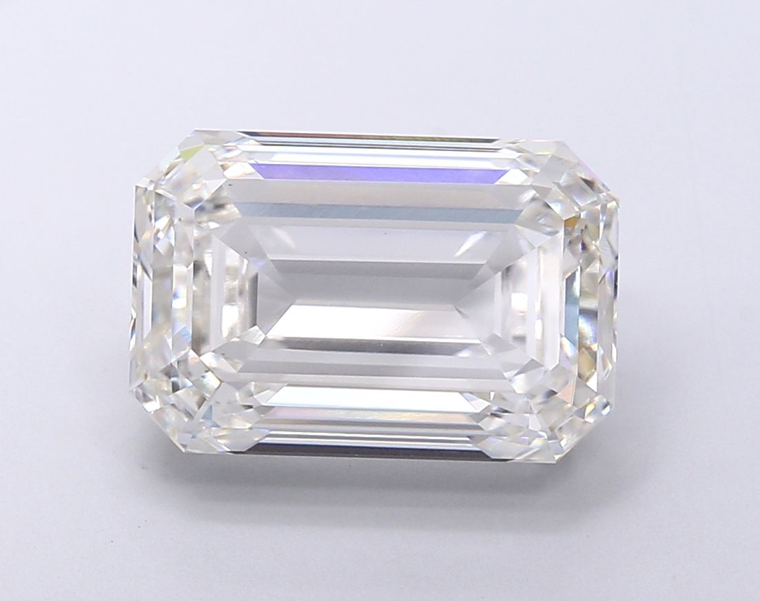Anello in platino con diamante lab grown taglio smeraldo ct12,03 G VS1 certificato Igi