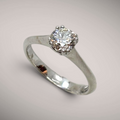 Anello in oro 18kt con diamante taglio brillante ct0.70 F VS1 certificato GIA