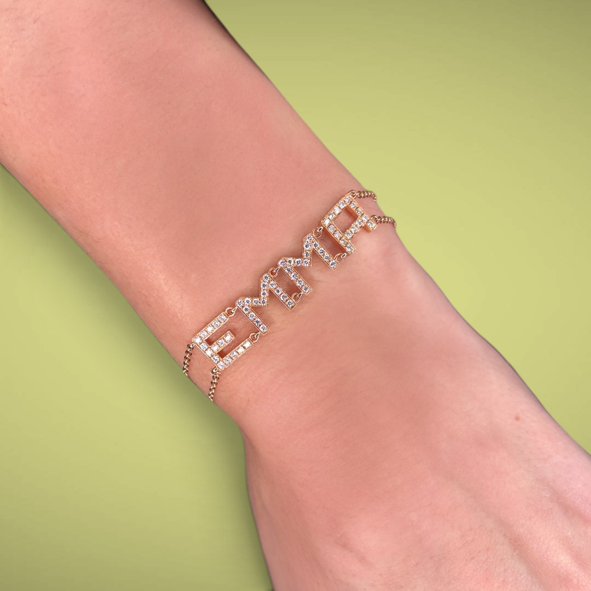 Bracciale in oro kt18 con diamanti taglio brillante ct0,60 f VS