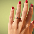 Anello in oro kt18 con diamante taglio brillante ct0,33 K VS