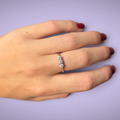 Trilogy in oro kt18 con diamanti taglio brillante ct0,41 G SI
