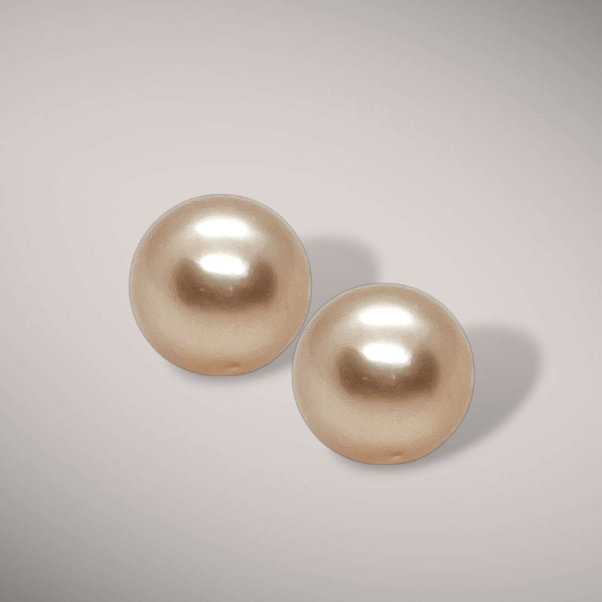 Orecchini in orokt18 con perle australiane naturali coltivate gold 12,5mm