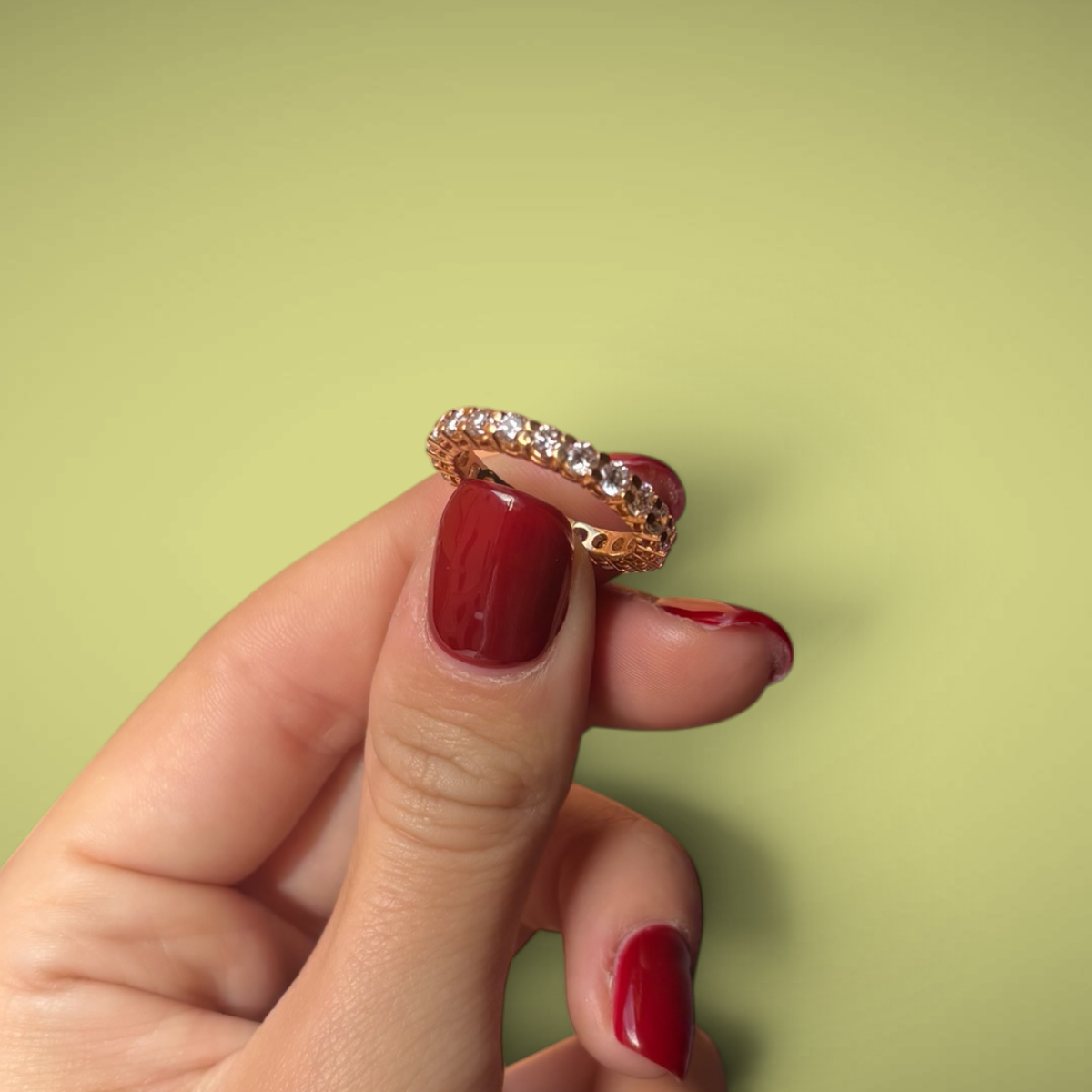 Eternelle in oro rosa kt18 con diamanti taglio brillante ct1,99 F VS