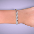 Bracciale groumette in oro kt18 con diamanti taglio brillante ct4,6 FVS