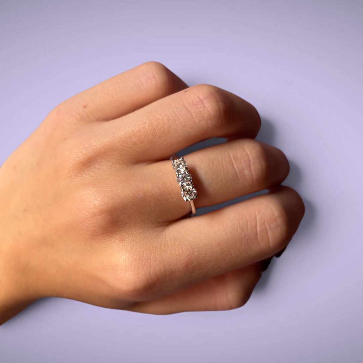 Trilogy in oro kt18 con diamanti taglio brillante ct1,05 G SI