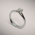 Anello in oro kt18 con diamante taglio brillante ct0,32 G SI