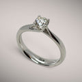 Anello in oro kt18 con diamante taglio brillante ct0,40 G SI