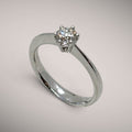 Anello in oro kt18 con diamante taglio brillante ct0,46 G SI