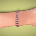 Bracciale in oro kt18 con zaffiri rosa ct16,67