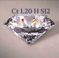 Diamante taglio brillante ct1,20 H SI2 certificato GIA IGI HRD