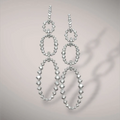 Orecchini in oro kt18 con diamanti taglio brillante ct6,46 F VS