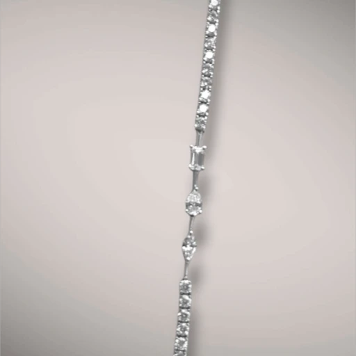 Collana in oro kt18 con diamanti ct18,58 F VS