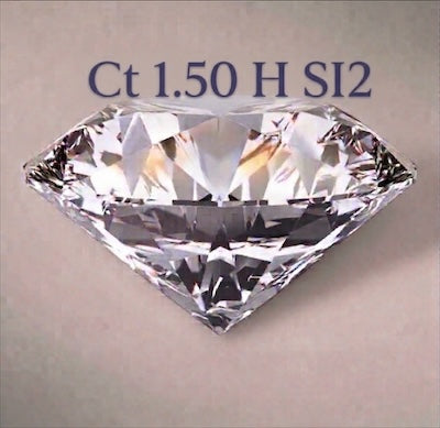 Diamante taglio brillante ct1,50 H SI2 certificato GIA IGI HRD