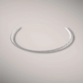 Collana rigida in oro kt18 con diamanti taglio brillante ct3,20 F VS