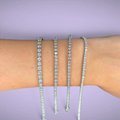 Bracciale tennis lab grown in oro kt14 ct5,07 D VVS lungo cm18