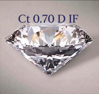 Diamante taglio brillante ct0,70 D IF certificato GIA IGI HRD