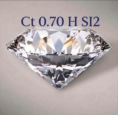 Diamante taglio brillante ct0,70 H SI2 certificato GIA IGI HRD