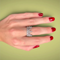 Anello in oro kt18 con diamanti taglio brillante ct0,68