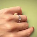 Trilogy in oro kt18 con diamanti taglio brillante ct0,60 G SI