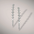 Orecchini in oro kt18 con diamanti taglio brillante ct2,57