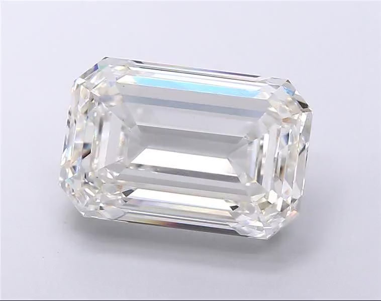 Anello in platino con diamante lab grown taglio smeraldo ct12,03 G VS1 certificato Igi